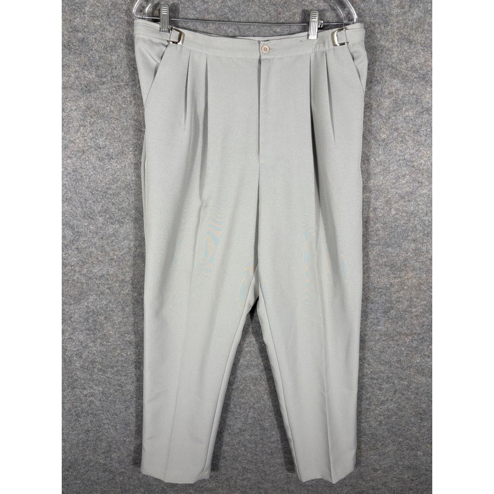 Liz Baker Essentials Women's Gray Pleated High Waist Trousers‎ Size 14